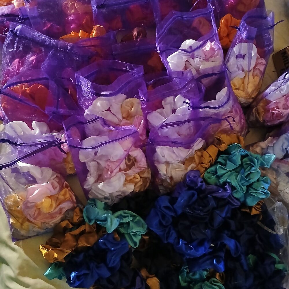 Set of 22 Satin Scrunchies in 22 Colors